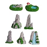 TOYANDONA 7Stücke Garten Bonsai Figuren Teiliges Aquarium Landschaftszubehör für Deko Ideen Terrarien und Aquarien Sicherem und Leichtem Material
