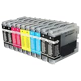 vhbw 10x Tintenpatronen kompatibel mit Brother FAX-Serie FAX-2480C Drucker (Kompatibel)