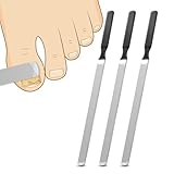 3Pcs Professionelle Edelstahl-lange Nagelfeile für dicke Nägel, Zehennagelfeile für Männer und Frau, 4,72-Zoll-doppelseitige Einreichungsoberfläche, langlebiges und effizientes Nagelpflegewerkzeug