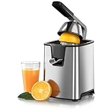 Arendo - elektrische Saftpresse 1000 Watt - Edelstahl Zitruspresse Orangenpresse Entsafter - Hochleistungsmotor - sehr hohe Ergiebigkeit - Edelstahlkegel - BPA frei - Spülmaschinen geeignet