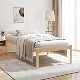 Youuihom Futon-Betten Schlafzimmer-Betten Hochbett Bettgestell Seniorenbett 100x200 cm Massivholz Kiefer Geeignet für Schlafzimmer, Außenbereich, Wohnung, Arbeitszimmer