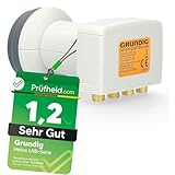 [ Test SEHR GUT, Note 1.2 *] GSS Helios Quattro LNB mit LTE Abschirmung & Sun Protect UV Schutz, nur für Multischalter Multiswitch geeignet, kein Direktanschluss möglich, 4K HD LMB für Sat Antenne