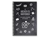 KOCHDIALOG A4 Gästebuch Hochzeit -modern Art– Gästebuch zur Hochzeit mit lustigen Fragen im Innenteil zum Ausfüllen, langlebiges Hardcover Hochzeitsgästebuch Hochzeitsbuch mit 84 Seiten für 75+ Gäste