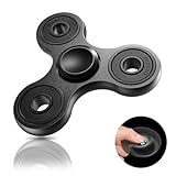 Coolden Fidget Spinner Metall Fidget Toys EDC Hand Spinner Hochwertig Schleuderzeit 2-5 Min Angst Anti Stress Spielzeug Geschenk für Kinder Erwachsene Edelstahl Finger Kreisel für Büro Schule Schwarz