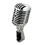 AOSAIXIS Retro Mikrofon Vintage Dynamic Vocal Metal Frame Mit Vintage Selbstspannung Für Live Auftritte Professioneller Gesang
