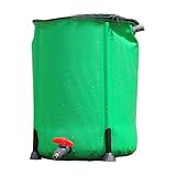 Regensammlung Barrel - Regenwassertank zusammenklappbar - PVC Regenwassersammlung Fass mit Zapfenwasserspeicher und Top Mesh