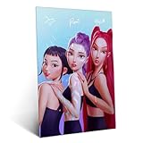 Displate Metallposter KPop Demon Hunters Wandbild - Icons of the Screen - HUNTR/X Girls Signatures - Kpop Geschenk - Premium Wanddekoration Wand Deko Wohnzimmer Film Poster - 48 x 67.5 cm