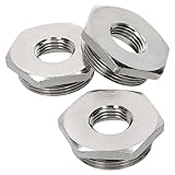 3 Stück Kalitec 6102455 Reduktion mit O-Ring M20/M12 Messing I Reduzierstück Kabelverschraubung sechskant I M12 Innengewinde I M20 Außengewinde I IP68