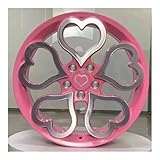 LBLYTO Rosafarbene herzförmige Leichtmetallfelgen – mehrere Muster 5 x 100/5 x 112/5 x 114,3/5 x 120, fließend geformt, leichtes Design, anpassbar, 1 Stück for Fahrzeuge(Silvery pink,20in.)