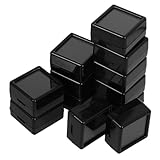 COLLBATH 12er-box Schmuckkästchen Poröses Sieb Seiher Sieb Vitrine Kassettenschlauch Strapazierfähige Dekoration Großes Sieb Kleines Siebsieb Aufbewahrungsbehälter Mit Deckel Black Glas