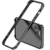 LINPING Aluminium-Metall-Stoßrahmen-Hartschale für iPhone 15pro, schlanke Panzerung mit weicher Innenseite, erhöhtem Kantenschutz (Schwarz, 6.1'iPhone 15 pro)