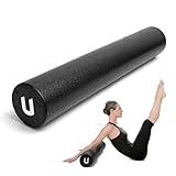 unycos - EPP-Massagerolle, Leichte Schaumstoffrolle, Länge【90 cm, Ø15 cm】Zylinder für Triggerpunkt-Entlastung, Fitness, Pilates, Yoga, Fitnessstudio, Physiotherapie und Entspannung (Schwarz)