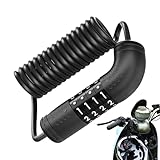 Motorradhelm-Schlosskabel, einziehbar, leicht, Fahrradzubehör, kleines Zahlenschloss, für Pendler, Stadt, Bergreisen, Outdoor, Schule, Lenkerträger