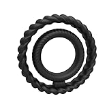 Zwarte Silicone Bi-Ring Fitness Ring, Verbetering van de spier Trainingskracht-K8