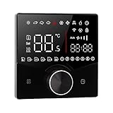 LCD -Display -Thermostat, Smart Thermostat Knob Design, Digitaler für Sauna Raum Unterbodenheizung mit Farbanzeigepanel, Programmierbar, Flüssiges Kristalldisplay, Steuerung (Black)