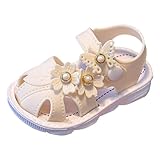 QJDFLL Hausschuh Baby bequeme flache Sandalen, modische Zehenbedeckung, Kinder- Kleinkindschuhe, Strandsandalen Hausschuhe Kinder 37 Jungen(Beige,19)