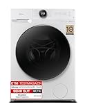Midea MF200W80WB-14AS Waschmaschine/8KG /Energieeffizienzklasse A/Mengenautomatik/Steam Care/Nachlegefunktion / 1400 U/min/Zeitsparen - Turbo/nur 48 cm tief/APP-Steuerung, AquaStop, Weiß