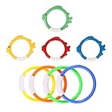 Milisten 8 Stück Teiliges Schwimmspielzeug Bunte Tauchringe für Tauchspielzeug für Pool für Sommertage und Wasseraktivitäten Zufällige Farbe