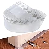 Tür Dichtungsband Selbstklebend, 4.5×10M Transparent Silikon Dichtungsband, Multifunktions Silikonstreifen Selbstklebend, Zugluftstopper Schalldicht für Tür, Fenster