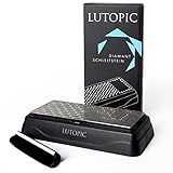 LUTOPIC Diamant Schleifstein Set 400/1000 mit Winkelhilfe [Schnell Messer schleifen] - Messerschärfer Profi, Messerschleifer, Knife Sharpener, Wetzstein, Abziehstein | Jetzt Messer schärfen