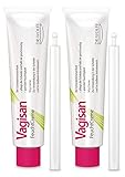 Vagisan FeuchtCreme - 2 x 50 g I hormonfreie Intim-Creme gegen Scheidentrockenheit I lindert Brennen, Jucken und Schmerzen bedingt durch eine trockene Scheide I Scheidencreme gegen Schmerzen beim Sex