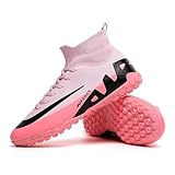 sudorun Fußballschuhe Kinder Kunstrasen Fussballschuhe Hallenschuhe Für Jungen Mädchen AG FG TF Turf Trainingsschuhe (Dew,Kinder 2309 TF Rosa_36)