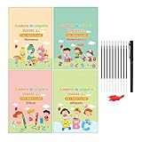 Spanisch-Übungsheft – Spanisch-Handschrift-Arbeitsbuch für Kinder, Spanisch-Schreib-Arbeitsbuch für Anfänger | Wiederverwendbares Spanisch-Übungsnotizbuch mit Stift und Griff, spanisches Schreiba
