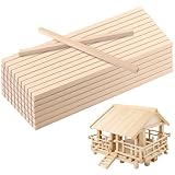 SOUJAP 50 Stück 30 x 1,27 x 1,27 cm natürliche quadratische Holzdübel, 30 x 1,27 x 1,27 cm, unlackierte Hartholzstäbe, quadratische Holzdübelstangen für Bastelprojekte, Heimdekoration