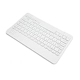 FOTABPYTI BT-Tastatur, LED-Hintergrundbeleuchtung, Wiederaufladbare Batterie, PC-Tastatur für Laptops (Weiß)