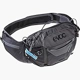EVOC Unisex Evoc Hip Pack 3 and Hip Pack Pro mavetaske til bike-turen & trails H fttasche, Schwarz / Carbon Grau, inkl. 1,5l Trinkblase EU