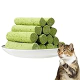 KEQAR 10 Pcs Katzengras Snack 50g Katzengras Sticks Gefriergetrocknet Snacks für Katzen für die Zahnpflege und Haarknäuel Entfernen Katzenminze Cat Grass Stick