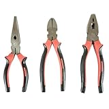 Zangen Set 3-teilig oder einzeln – Seitenschneider, Kombizange & Spitzzange 18 cm – ergonomische Griffe, gehärtete Schneiden – für Haushalt, Werkstatt & Elektroarbeiten (3er Zangen Set)