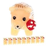 MUSISALY 10St Ornamente Animal Figures kuschelig passenge Spielzeug Pflanzenterrarium Pflanzgefäße im Freien tortendeko Einschulung Miniatur-Igel-Ornament Mikrolandschaftsornament Kunstharz