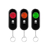 InnovaGoods - Tragbarer Alkoholtester, Vermeidet Alkoholexzesse, Leicht & Handlich, 3-Farben-Beleuchtung, Schwarz, ABS Material