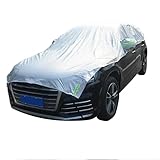 Halbgarage für Auto, Auto Halbgarage Abdeckung Winter, 210D Oxford Outdoor Autoabdeckung, Wasserdicht, Schnee-, EIS-, Frost- und Staubschutz für Limousinen und SUVs (SUV)
