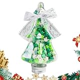 Sternglas, Weihnachtsbaum-Sternflasche,Kleine süße mehrfarbige Papierstern-Streifen-Weihnachtsbaum-Sternflasche | Weihnachtsbaum-Glücksstern-Glas, Stern-Wunschflasche für Kinder, Familie, Freunde