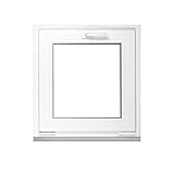 Premium Kunststofffenster Von Komforta - Kippfenster Weiß BxH 400 x 400 mm - Garagenfenster/Gartenhaus Fenster BxH 40 x 40 cm 2- fach Verglast - Funktion Kipp Fenster- Kellerfenster Alle Grössen