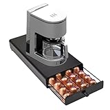 Jomdjmskes 40Pcs Kapselhalter, Kaffeekapseln Aufbewahrung, Schubladen Kapseln, Praktischer Kapseln Halterung, Kapselschublade, Kapselspender Espressokapseln, Metallgitter Kapselständer AntiRutsch Füße
