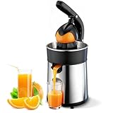 Romon Zitronenpresse, 85W Saftpresse Elektrisch Orangenpresse 2 Kegel Zitruspresse Edelstahl BPA-Frei Elektrische Zitruspressen Lemon Squeezer für Zuhause Entsafter Orangensaftpresse Fruchtpresse