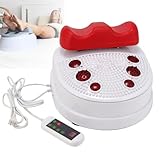 FBJAMZ Fußmassagegerät, Smart Foot Physiotherapy Massage, Rocking Physiotherapy Chi Massage Fuß Beine Massagegerät (Red)