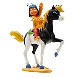Bullyland 43355 - Spielfigur Indianer Yakari auf seinem Pony Kleiner Donner, ca. 9 cm, detailgetreu, ideal als kleines Geschenk für Kinder ab 3 Jahren