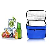 HIQE-FL Kühltasche Faltbar,10L Picknicktasche Kühltasche,Thermotasche Klein,Isoliertasche Lunch,Kühltasche Eistasche,Lunch Tasche,Kühlbox für Picknick (Blau)