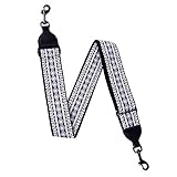 Rayzm Banjogurt/banjo strap mit Metall Clip,Jacquard-Baumwollband für Banjo, Metall-Cliphaken, 5 cm breit, Länge verstellbar
