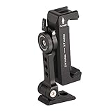 ARNARKOK Universelle Smartphone-Halterung, Verstellbar 2,4-3,7 Zoll, Schwarz, Aluminium-Legierung