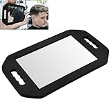 Fuhesgu Handspiegel mit Griff Friseurspiegel Hand Friseur Spiegel 41 x 25 cm Kosmetikspiegel Tragbarer Spiegel zum Aufhängen Friseursalon Schwarz Schminkspiegel Kompaktspiegel für Beauty Salon