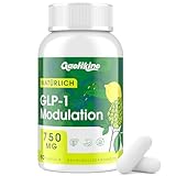 GLP-1 Modulation 750 mg, Hochdosiert zur Appetit Regulieren, Natürliches GLP-1 mit Synbiotika, Hopfenblütenextrakt und Eriocitrin, Vegan (60 Stück (1er Pack))