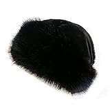 Uposao Damen Fellmütze Pelzmütze Wintermütze Faux Fuchs Pompom Pelz Warm Weich Stirnband Hut Wintermütze Plüschmütze
