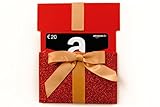 Amazon.de Geschenkkarte in Geschenkkuvert - 20 EUR (rotes Glitzergeschenk)
