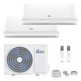 Kältebringer Multisplit Klimaanlage 2 Innengeräte - 18000 BTU - 5,3 kW - Inverter Klimagerät mit Heizfunktion, WiFi und App - sehr leise & energiesparend - Kühlen, Heizen, Lüften, Entfeuchten