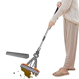 Mop Self - 124cm Super Saugfähig - Multi Bodenreiniger mit Teleskopgriff Edelstahl Griff Austauschbarer Kopf, Hände frei Einfach für Küche Bad Hartholz Fliesen Laminat